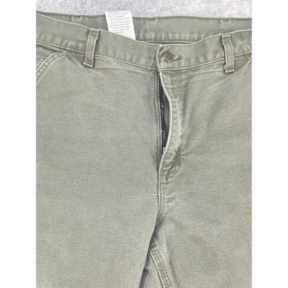 Carhartt B11 MOS Dungaree Men 38x30 Moss Green Wash Duck Work Pants (Fits 36x30)